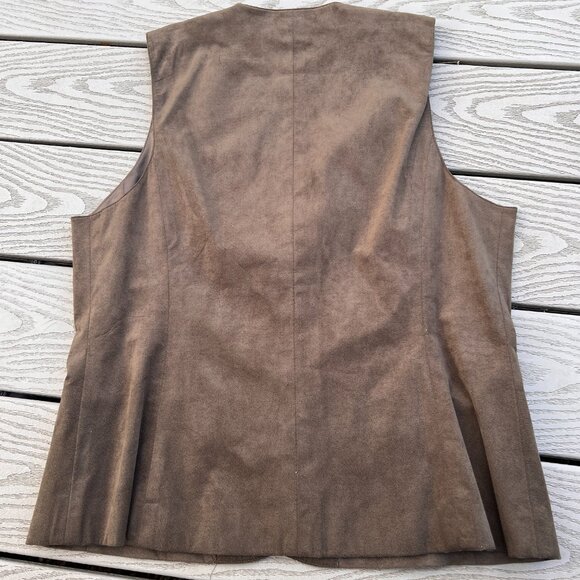 Vintage Suede Vest  and Pants  matching Set Green Suzelle Size 12 - Picture 10 of 10